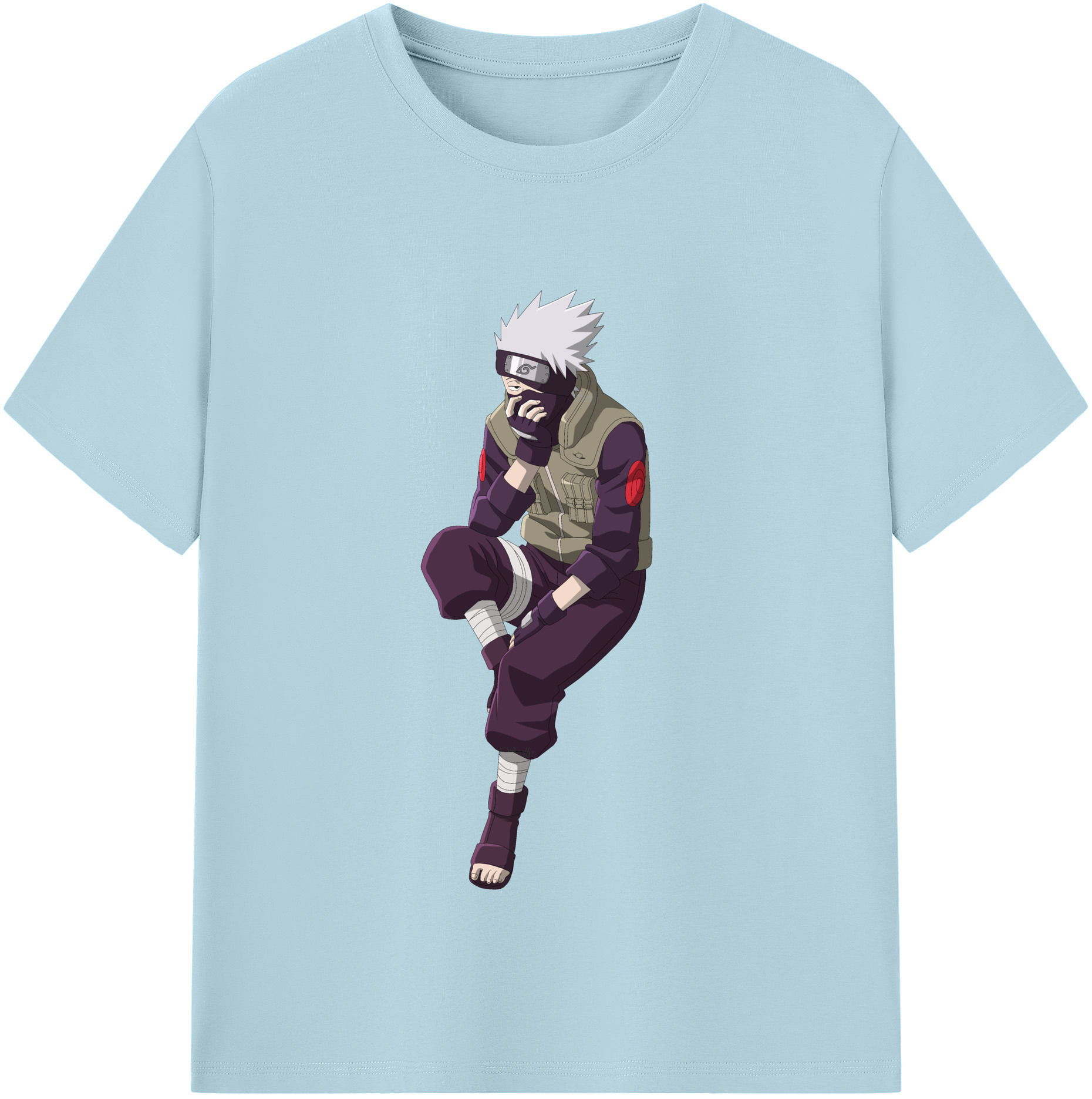 （画像用） NARUTO -ナルト- はたけ カカシ Hatake Kakashi 綿100％半袖Tシャツ（フロントプリント）